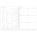 Workstyle Monthly Stitched Planner, Geometric Artwork, 11 x 8.5, Seaside Blue/Gold Cover, 12-Month (Jan to Dec): 2025