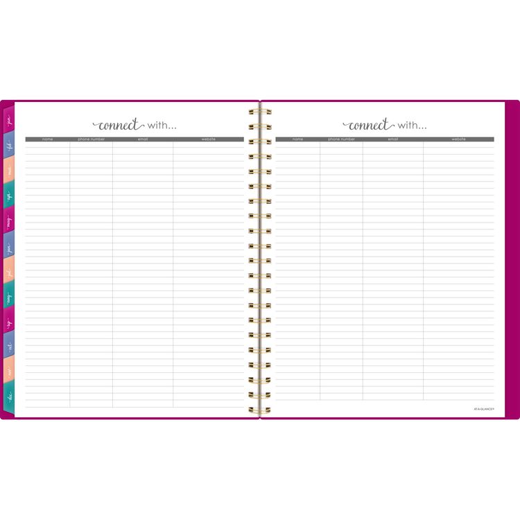 Harmony Weekly/Monthly Poly Planner, Weekly: Vertical Format, 11 x 9.38, Purple/Gold Cover, 13-Month (Jan to Jan): 2025-2026