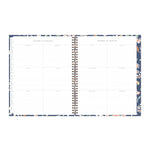 One Tree Planted Effie Weekly/Monthly Planner, Floral Artwork, 11" x 8.5", Blue/Peach/Green Cover, 12-Month (Jan-Dec): 2025