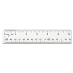 Clear Flexible Acrylic Ruler, Standard/metric, 12" Long, Clear