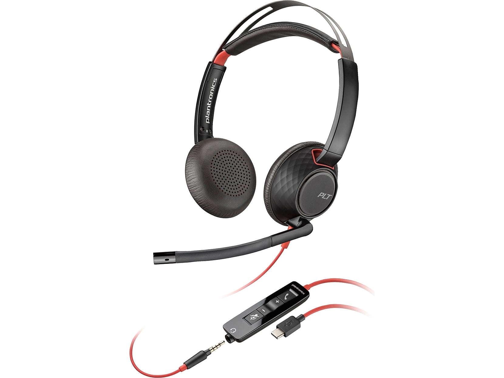 Poly Blackwire 5220 Stereo Headset, USB-C/3.5mm, UC Certified (8X231AA)