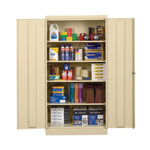 Alera 72" Steel Storage Cabinet with 4 Shelves, Putty (ALECME7218PY)