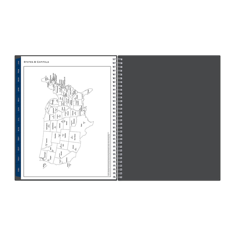 2026 Blue Sky Passages 8.5" x 11" Calendar Year Weekly & Monthly Planner, Plastic Cover, Gray (100009-26)