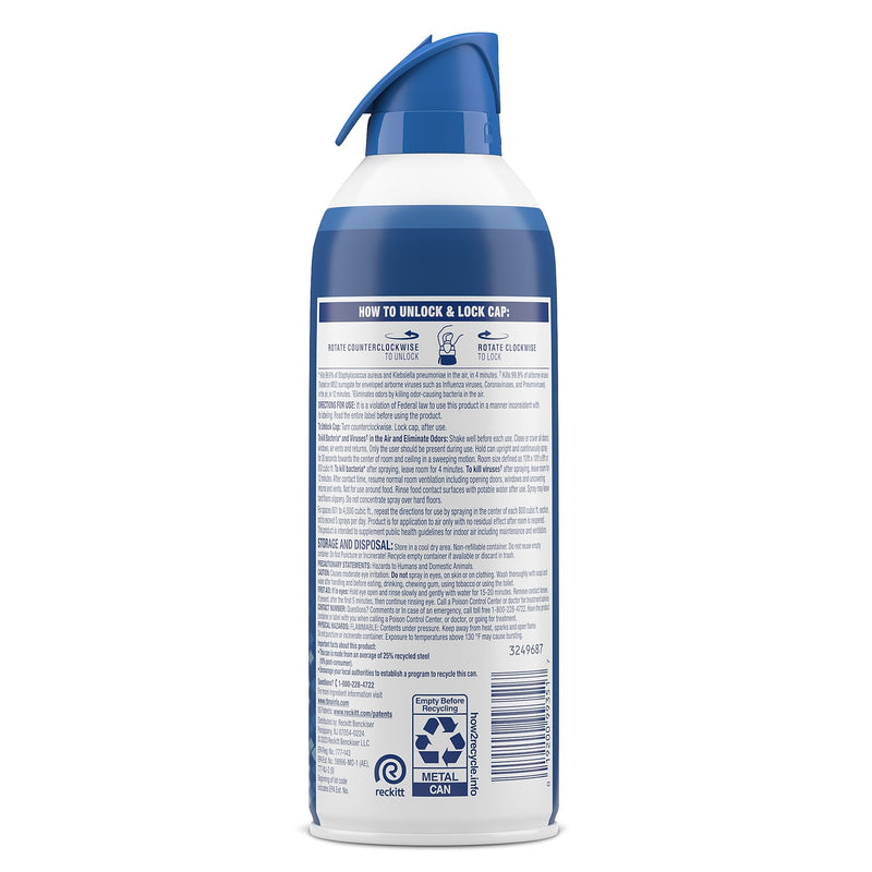 Lysol Air Sanitizer Aerosol, White Linen Scent, 10 oz. (RAC99351EA)