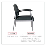 Alera metaLounge Series Polyurethane Guest Chair, Black (ALEML2319)