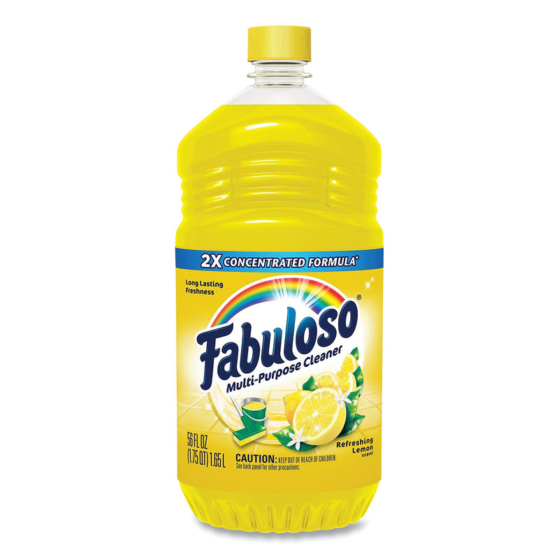 Fabuloso Multi-Use Cleaner, Refreshing Lemon Scent, 56 oz Bottle, 6/Carton