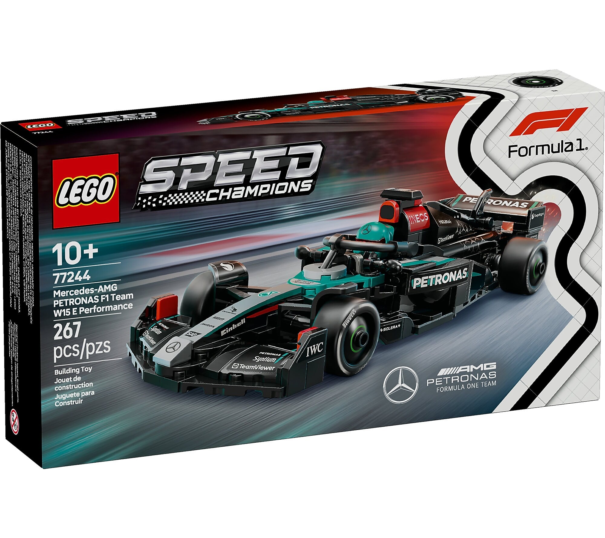 LEGO Speed Champions Mercedes-AMG F1 W15 Race Car, 267 Pieces (77244)