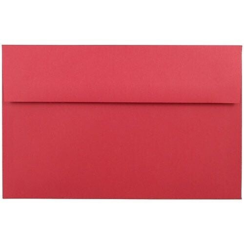 JAM Paper A10 Invitation Envelope, 6" x 9 1/2", Red, 100/Pack (96078d)