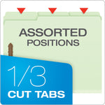 Pendaflex Reinforced Pressboard Classification Folder, 1" Expansion, Letter Size, Light Green, 25/Box (17178EE)