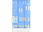 Azar 22" x 13.5" 10-Piece Pegboard Organizer Kit, Blue, Each (900940-BLU)