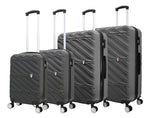 TUCCI 4-Piece Hardside Spinner Carry-On Luggage Set, TSA Checkpoint Friendly, Charcoal (T0533-04PC-CHL)