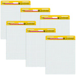 Post-it Super Sticky Wall Easel Pad, 25" x 30", Grid Lined, 30 Sheets/Pad, 6 Pads/Pack (560 VAD 6PK)