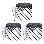 Carson Dellosa Education Kind Vibes Stripes Rolled Scalloped Border, 2.25" x 65', Black/White, 3/Bundle (CD-108484-3)