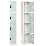 AdirOffice 72"H 4-Tier Misty Green Storage Locker (ADI629-204-MGRN-DL)
