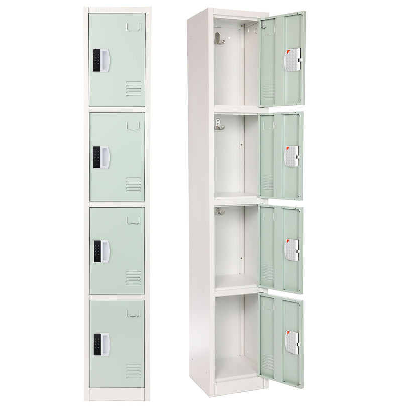 AdirOffice 72"H 4-Tier Misty Green Storage Locker (ADI629-204-MGRN-DL)