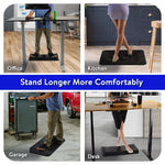 Uncaged Ergonomics Active Standing Anti-Fatigue Floor Mat, 34"L x 20"W, Black (ASM-B)