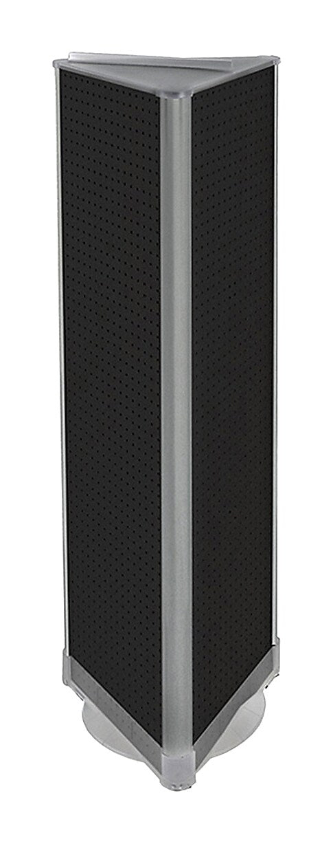 Azar 60"(H) x 16"(W) 3-Sided Pegboard Floor Display, Black (700450-BLK)