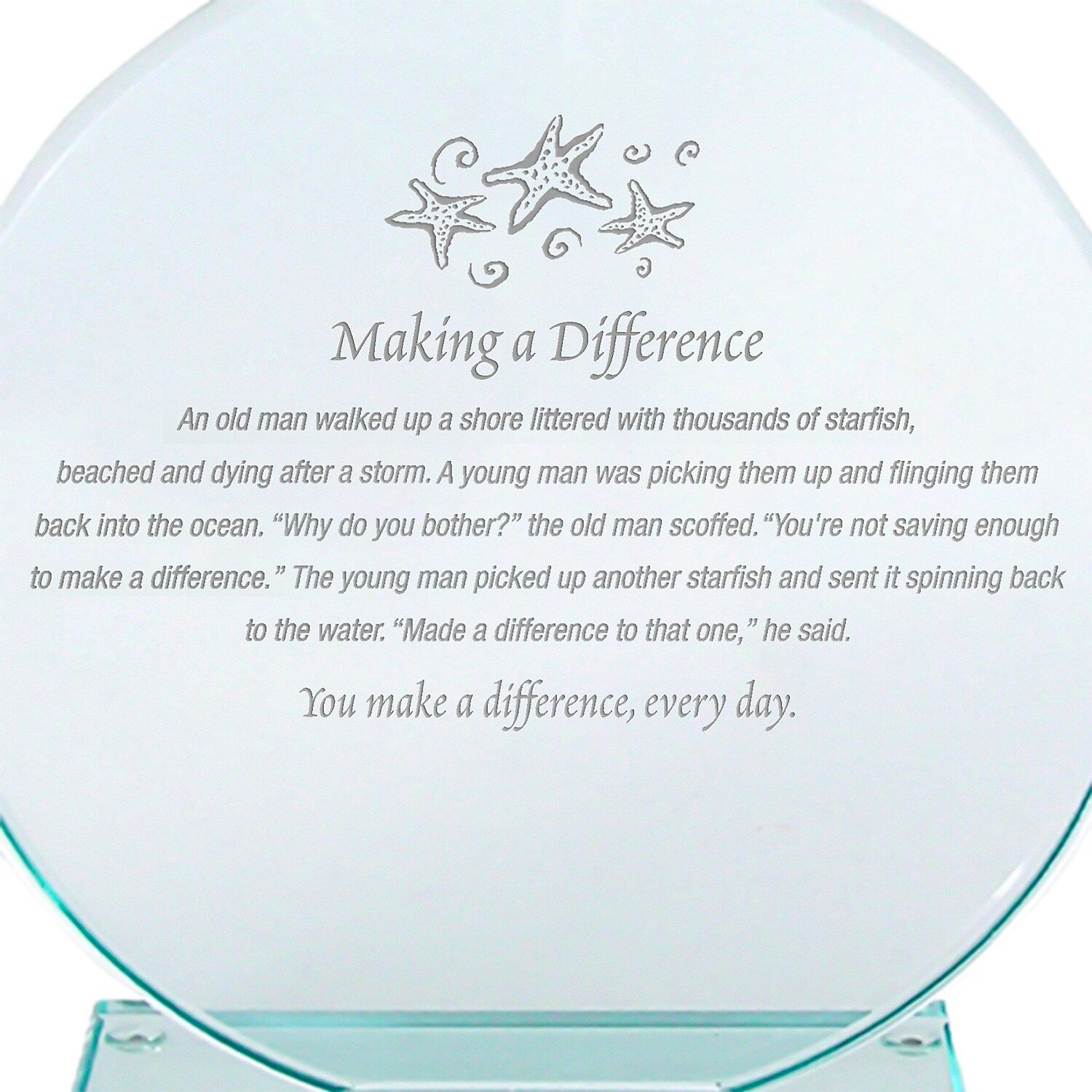 Baudville Jade Character Trophy, 6" x 5.7", Clear (1375285MTD31)