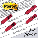 Post-it 'Sign Here' Message Flags, .47" Wide, Red, 80 Flags/Pack (684-RDSH)