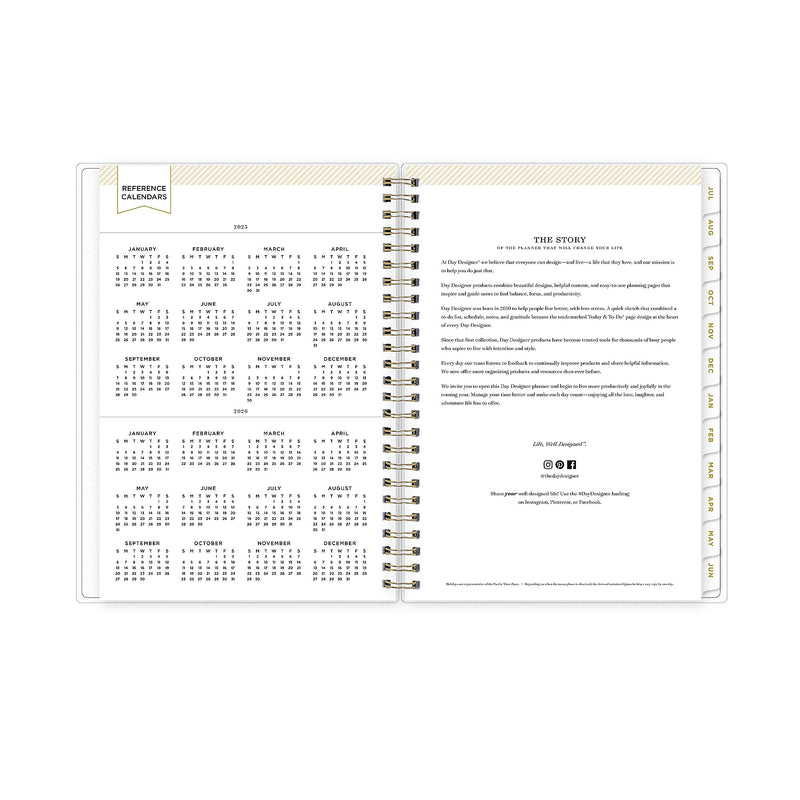 2025-2026 Day Designer for Blue Sky Climbing Floral 5.875" x 8.625" Academic Weekly & Monthly Planner (137884-A26)