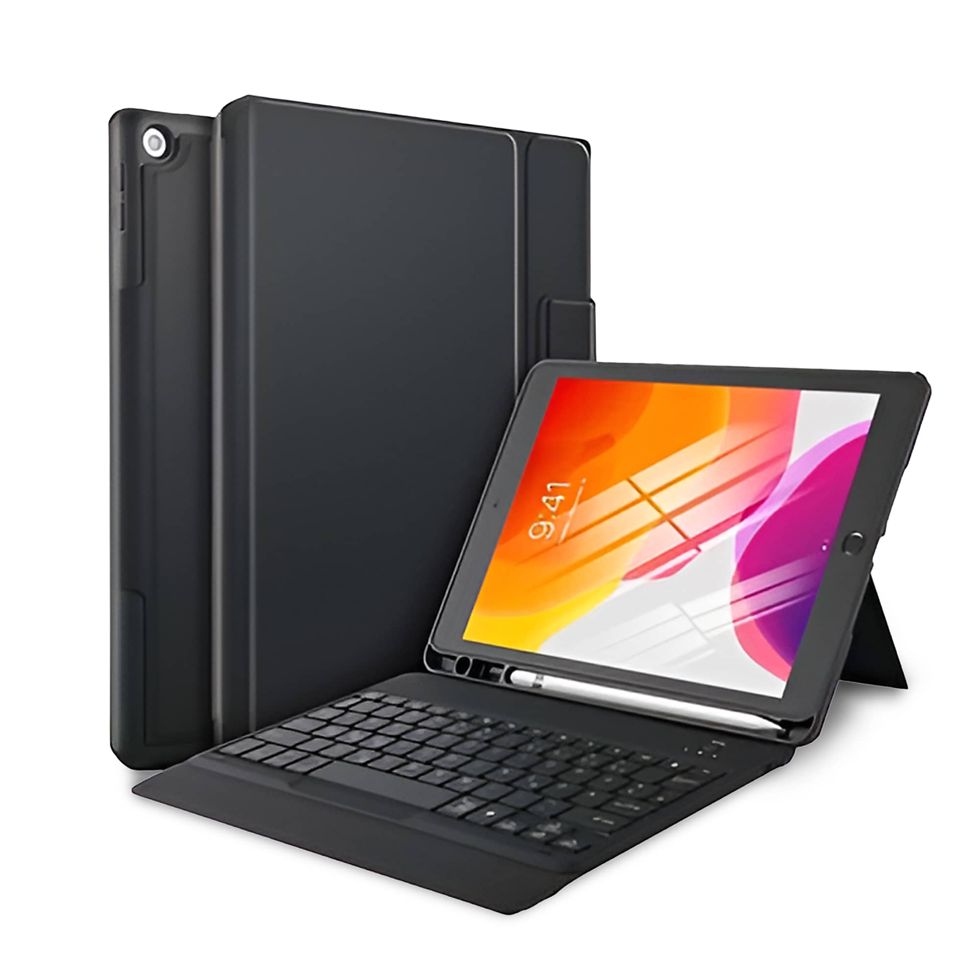 CODi PU Leather 10.2" Bluetooth Keyboard Case for iPad 7th/8th/9th Generation, Black (C30708511)