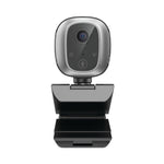 Adesso CyberTrack M1 HD Fixed Focus USB Webcam with AI Motion/Facial Tracking, Black/Silver