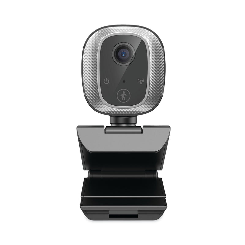 Adesso CyberTrack M1 HD Fixed Focus USB Webcam with AI Motion/Facial Tracking, Black/Silver