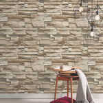 York Wallcoverings Stacked Stone Peel and Stick Wallpaper (RMK9025WP)