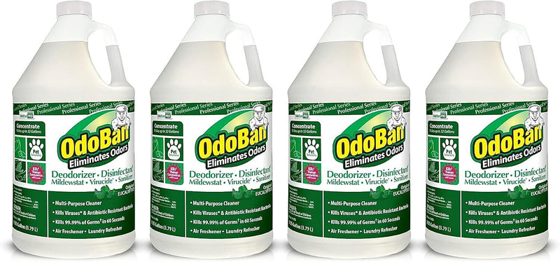 OdoBan Professional Air Freshener & Deodorizer, Original Eucalyptus Scent, 1 Gallon, 4/Carton (9110624PK-STP)