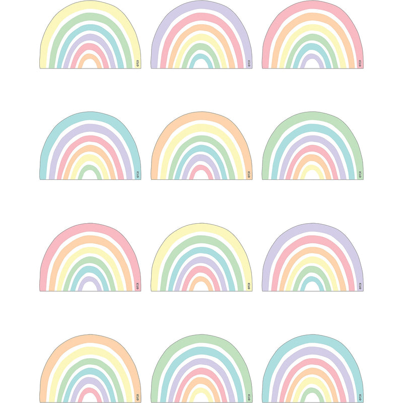 Teacher Created Resources Pastel Pop Rainbows Mini Accents, 36/Pack, 6 Packs/Bundle (TCR8442-6)