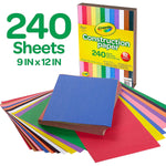 Crayola 9" x 12" Construction Paper, Assorted Colors, 240 Sheets/Pack, 3 Packs/Bundle (BIN993200-3)