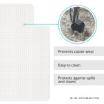 ES Robbins EverLife Carpet Chair Mat with Lip, 36" x 48", Designed for Low-Pile Carpet, Clear (128073)