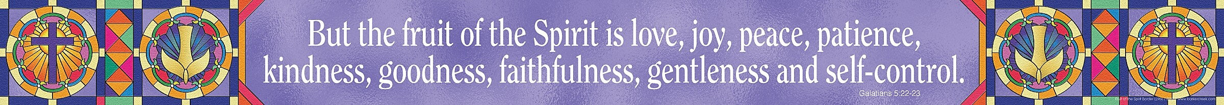 Barker Creek Double-Sided Border with Scripture, 35" x 3", Fruit of the Spirit, 12/Pack (LL966)