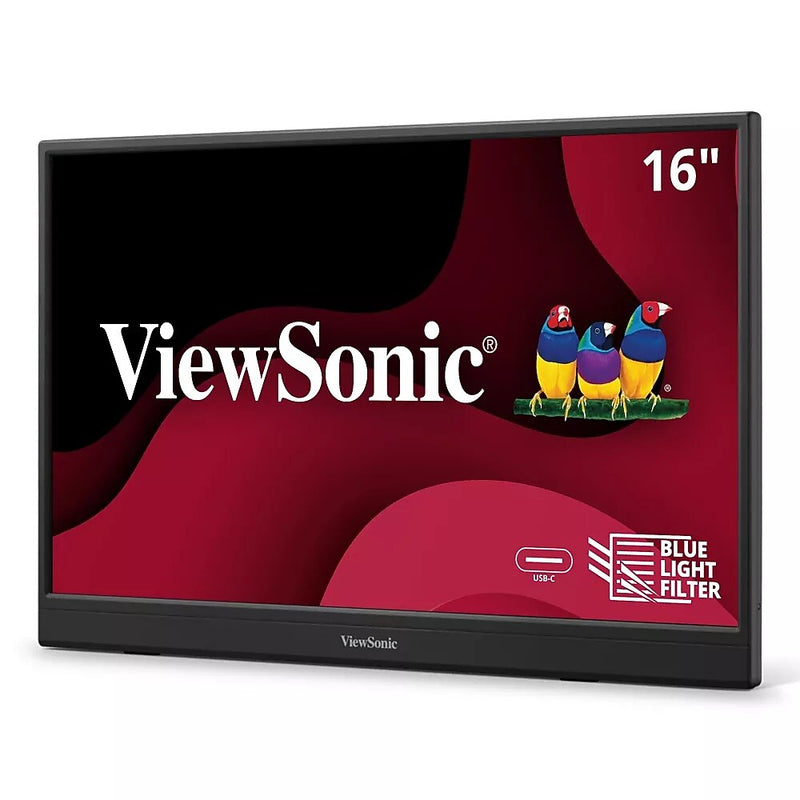 ViewSonic 15.6" 60Hz LED Monitor, Black (VA1653)