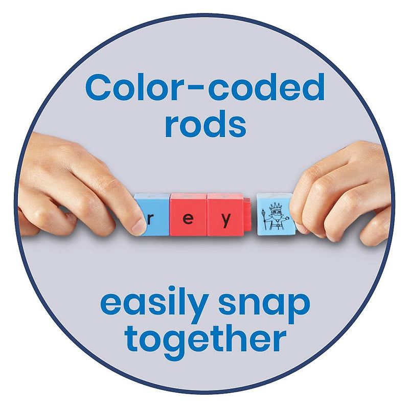 hand2mind Reading Rods Alphabet & Phonemic Awareness in Spanish, Assorted Colors (95392SP)