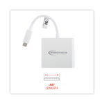 Innovera USB Type-C to HDMI/USB-A/USB-C Adapter, Male to Female, White (IVR50000)