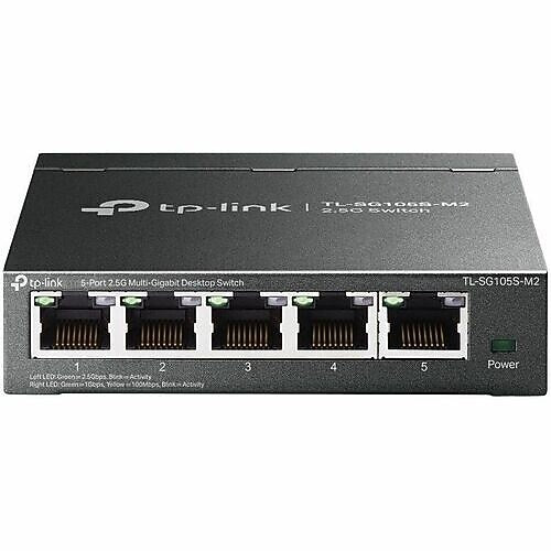TP-Link 5-Port Gigabit Ethernet Unmanaged Switch, 1000 Mbps, Gray (TL-SG105S)