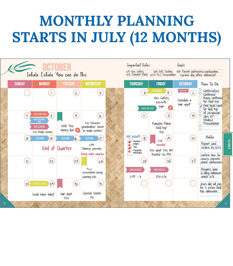 Carson Dellosa Education True to You Teacher Planner, 128 pages, 116 stickers (CDP105051)
