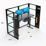 VersaDesk WorkNest 66"H x 81"W U-Shaped Cubicle Panel Workstation, White (WNCC-7248-W)