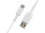 Belkin BoostCharge USB-C to USB-A Charging Cable, 3.3 ft., White, 2/Pack (CAB001bt1MWH2PK)
