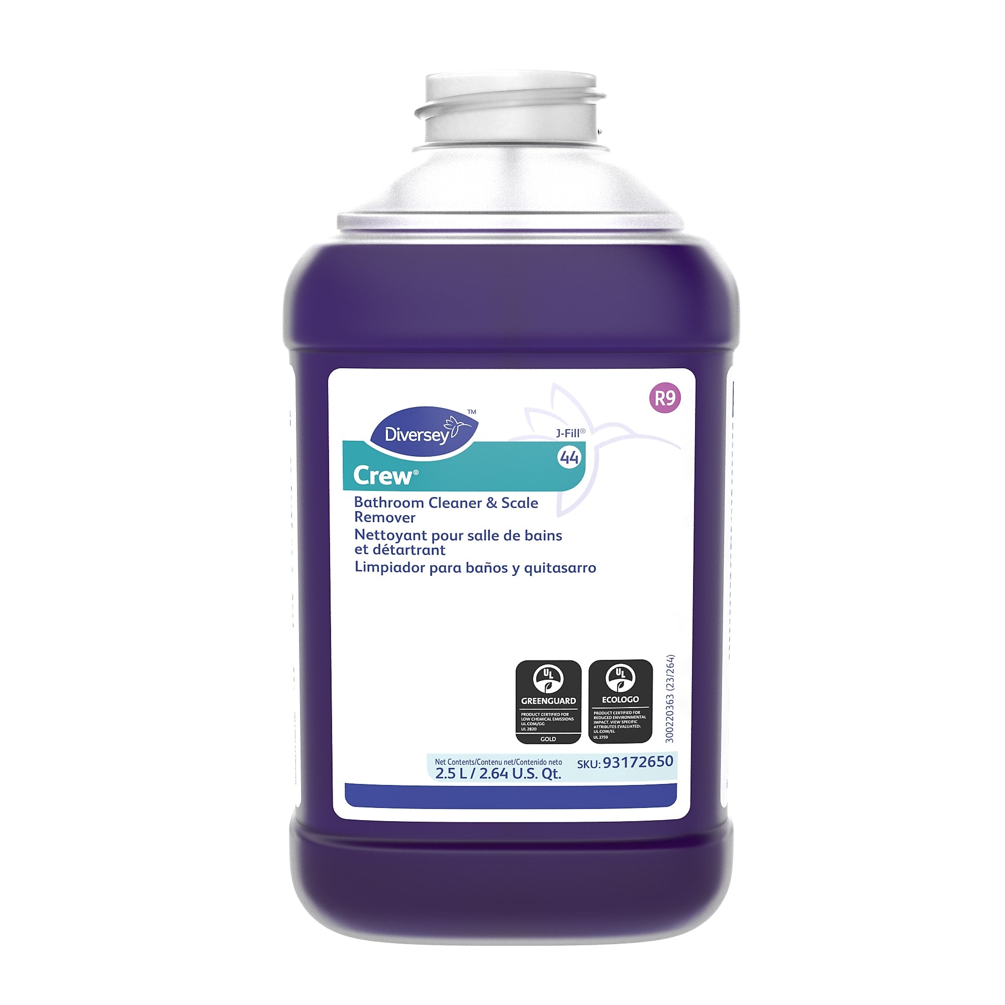 Crew 44 Bathroom Cleaner & Scale Remover for Diversey J-Fill Systems, 2.5L, 2/Carton (93172650)