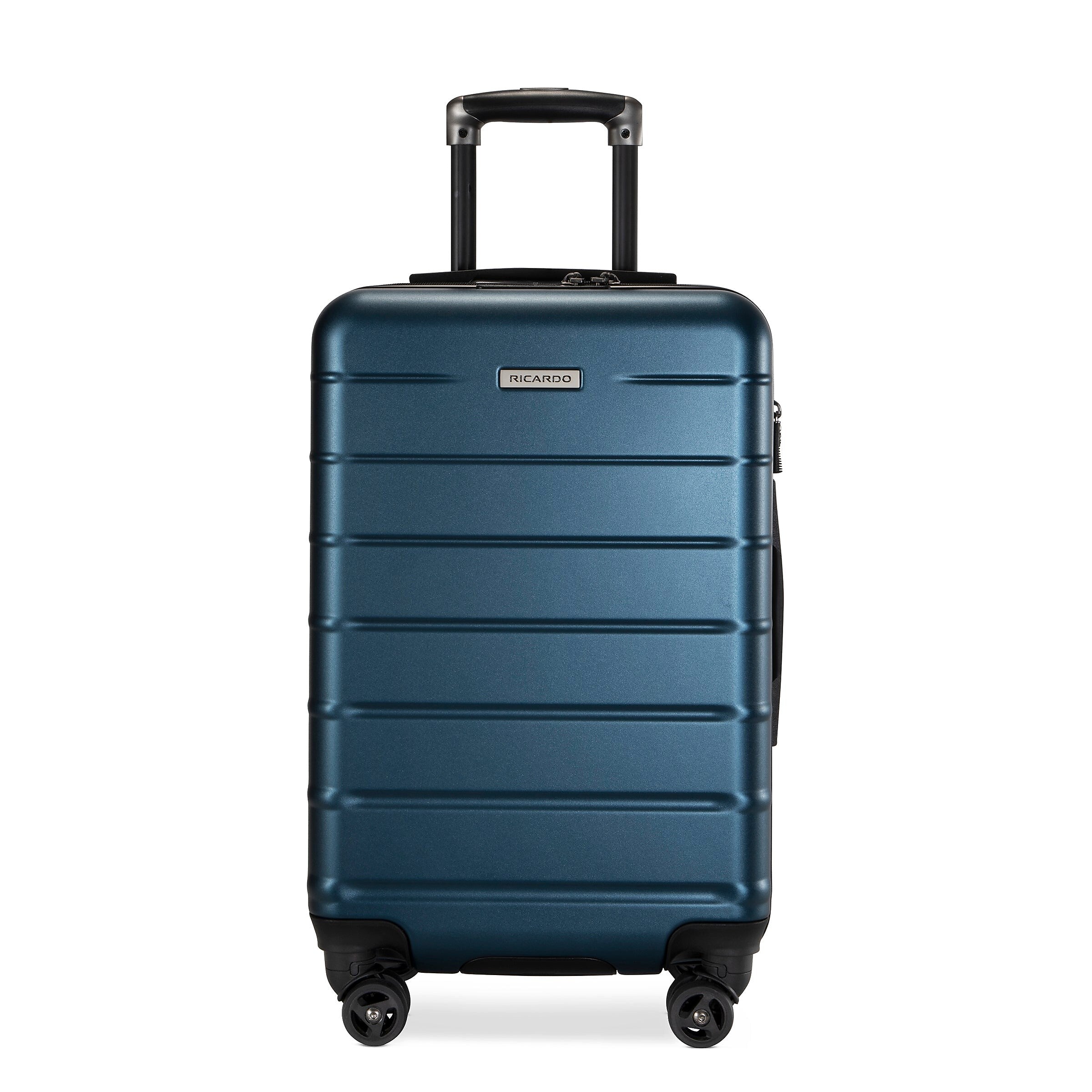 Ricardo Beverly Hills Cambria 20" Hardside Carry-On Suitcase, 8-Wheeled Spinner, Blue Pearl (140-20"498-4WB)
