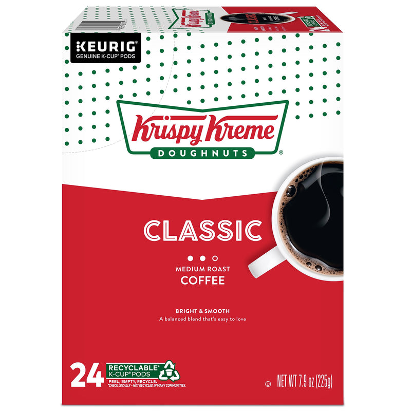 Krispy Kreme Classic Coffee Keurig® K-Cup® Pods, Medium Roast, 24/Box (06110)