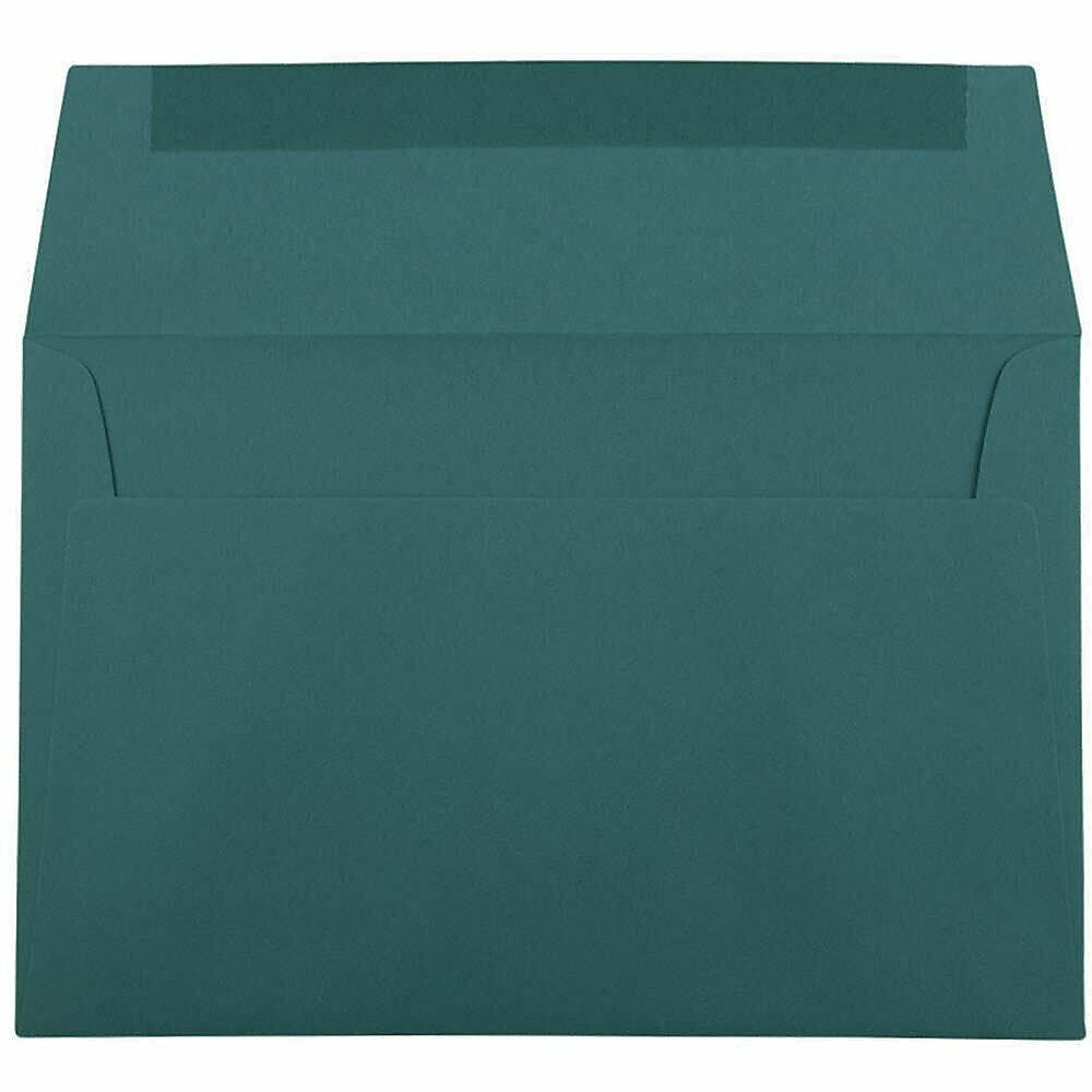 JAM Paper A9 Booklet Envelope 5 3/4" x 8 3/4", Teal Blue, 100/Pack (157463d)