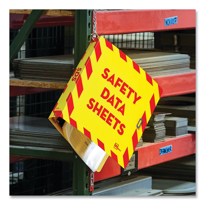 Avery UltraDuty Safety Data Sheet Binder Bundle, 3 Rings, 3" Capacity, 11 x 8.5, Yellow/Red
