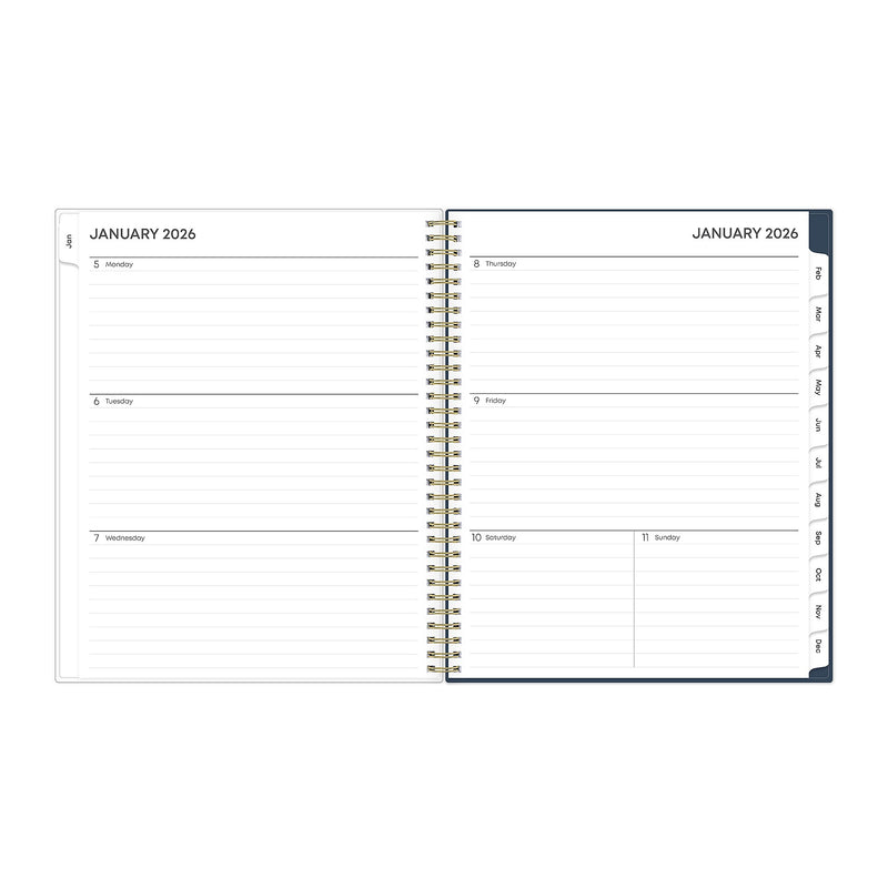 2026 Blue Sky Ashlyn 8.5" x 11" Calendar Year Weekly & Monthly Planner, Plastic Cover, Multicolored (143957-26)