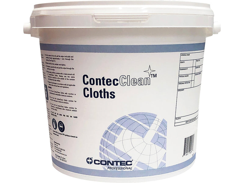 Contec ContecClean Plastic Replacement Canister with Lid, White, 4/Case (PRCN0002)