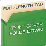 Pendaflex Color File Pocket, 3.5" Expansion, Letter Size, Green (1524E GRE)