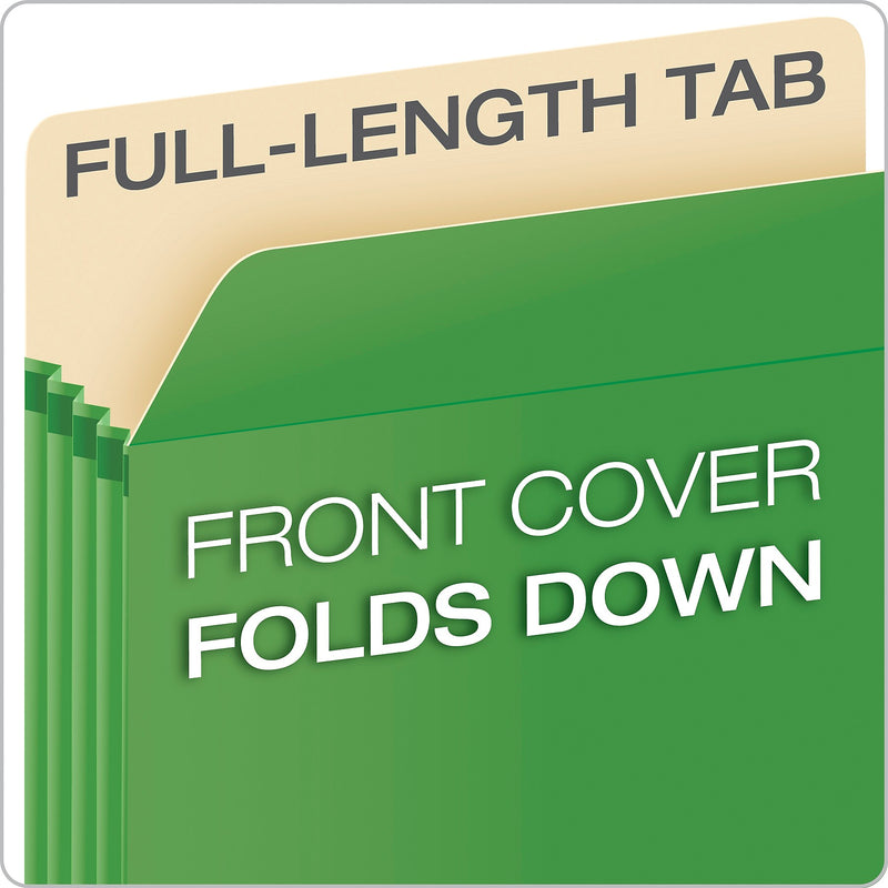 Pendaflex Color File Pocket, 3.5" Expansion, Letter Size, Green (1524E GRE)