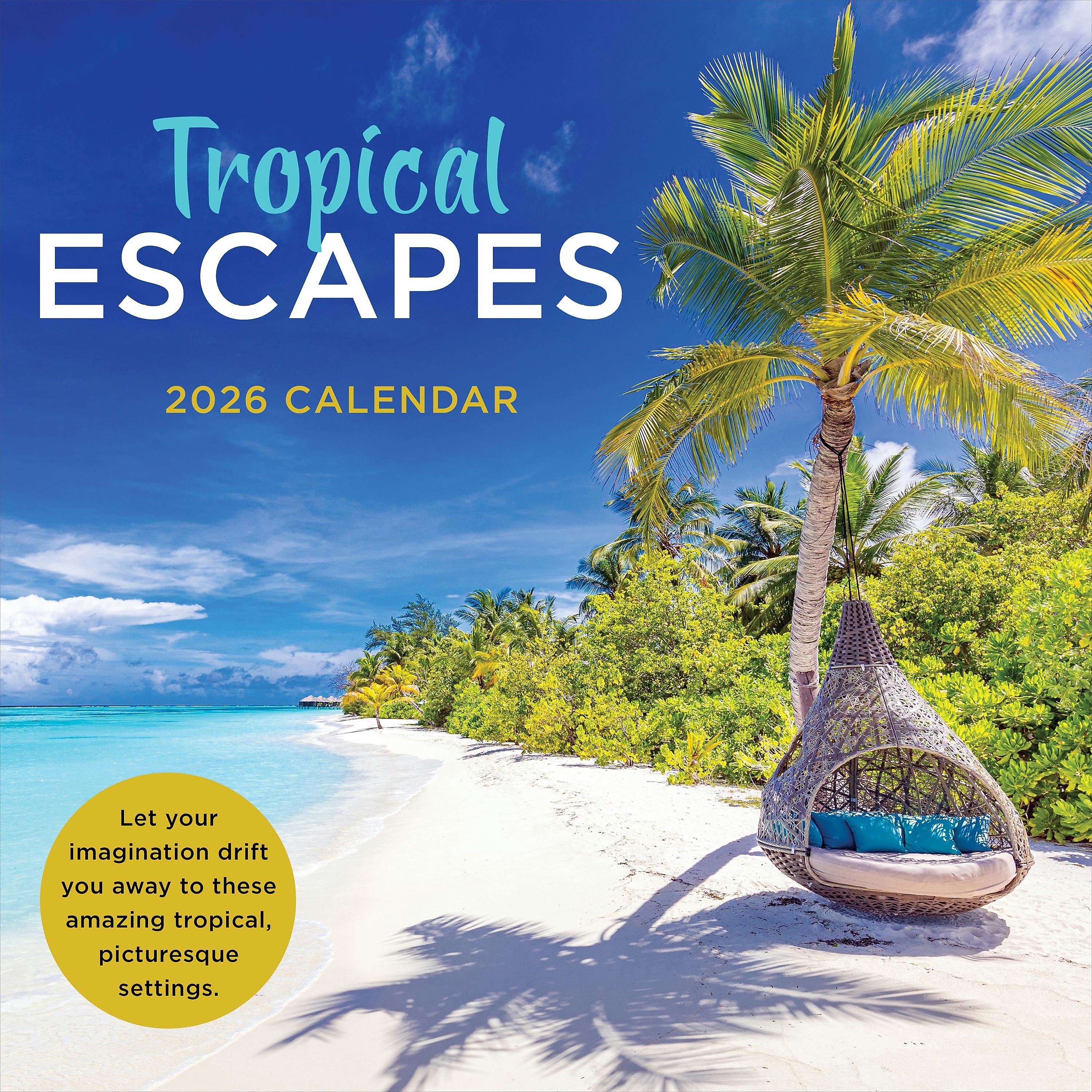 2026 TF Publishing Tropical Escapes 12" x 12" Monthly Wall Calendar, Multi (26-1031)